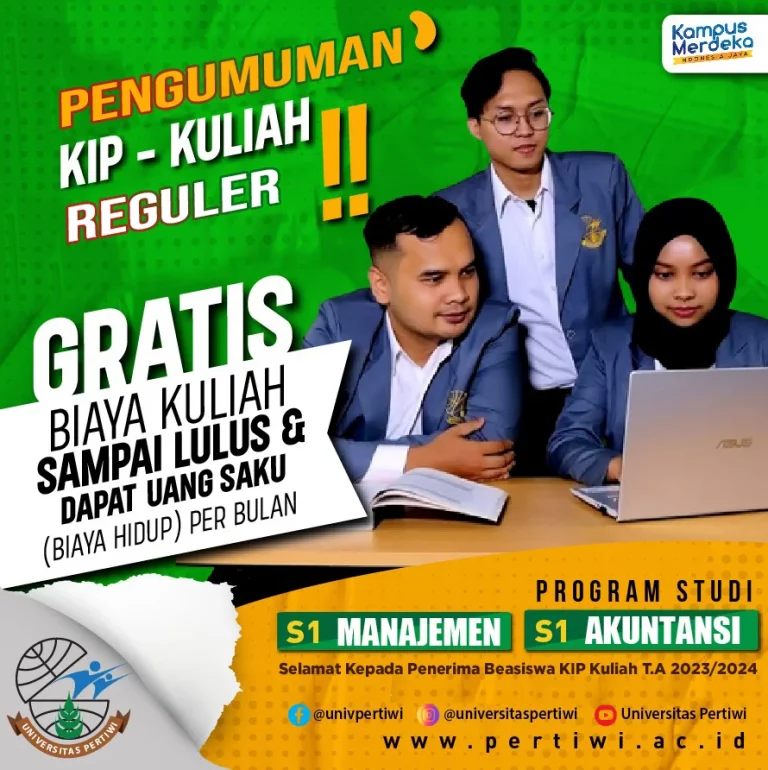 Selamat Kepada Penerima Beasiswa KIP Kuliah Reguler 2023