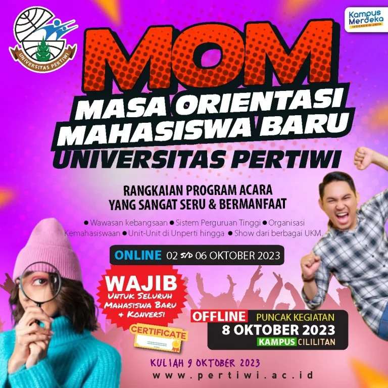 Masa Orientasi Mahasiswa (MoM) Untuk Mahasiswa Baru dan Konversi 2023-1